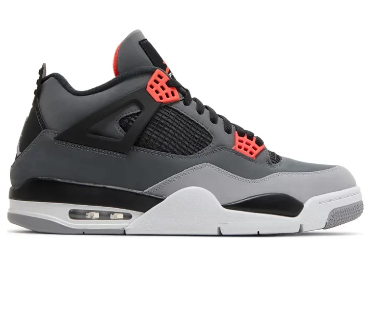 Men's basketball sneakers with ankle supportMen’s Nike Air Jordan 4 Retro (Infrared)