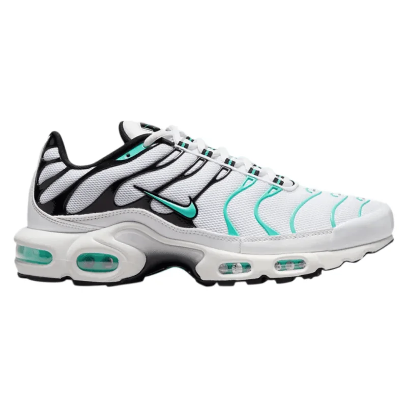 Men's lightweight sneakers for travelMen’s Nike Air Max Plus TN ‘White/Hyper Jade-Black’ (Tiffany Retro)