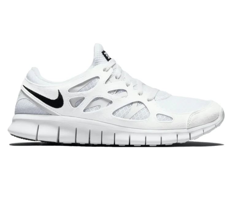 Men's minimalist sneakers with a simple designMen's Nike Free Run 2 (White/Black)