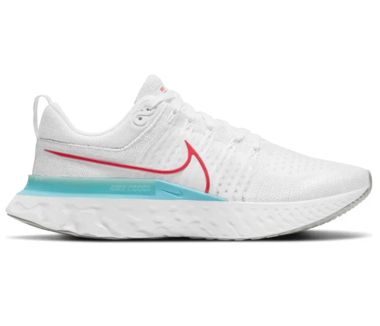 Men's high - performance basketball sneakers with air cushioningMen's Nike React Infinity Run FK 2 (White/Chile Red)