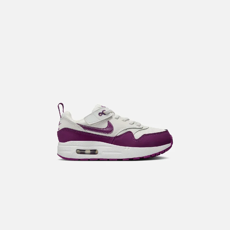 Men's slip - on sneakers with elastic side panelsNike PS Air Max 1 Easyon - Summit White / Viotech / White