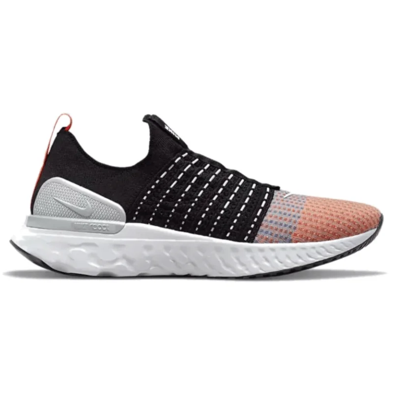 Men's gray mesh sneakers for breathability during workoutsMen’s Nike React Phantom FK 2 ‘Black/White-Team Orange’