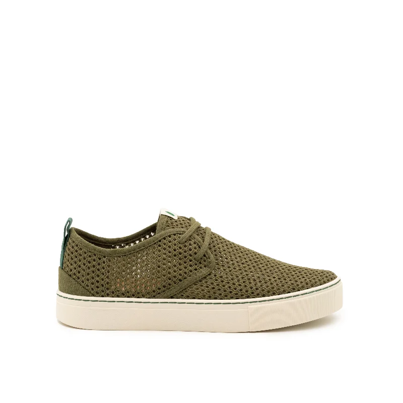 Men's sneaker collections based on popular cultureVegan sneaker mesh khaki SID022