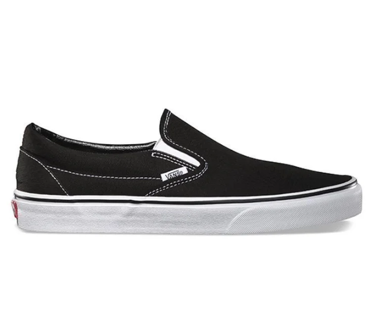 Men's multi - colored sneakers with a gradient effectVans Classic Slip-On (Black/White)