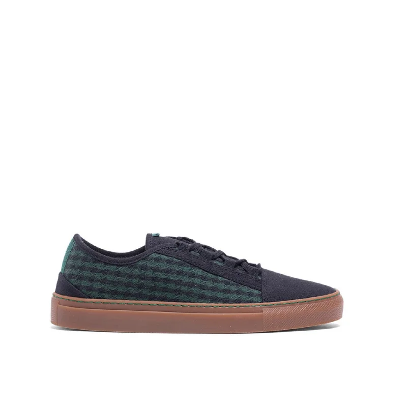 Men's sneaker collabs with famous designersVegan sneaker houndstooth green CUV006