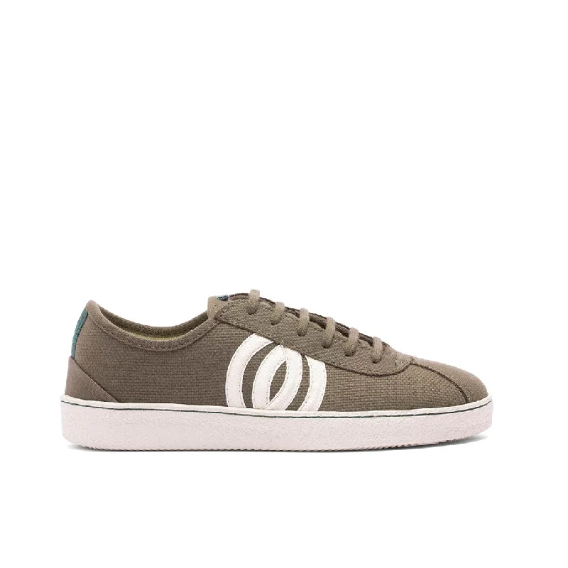 Men's fashion - forward sneakers with a unique tongue designVegan sneaker khaki DIO016