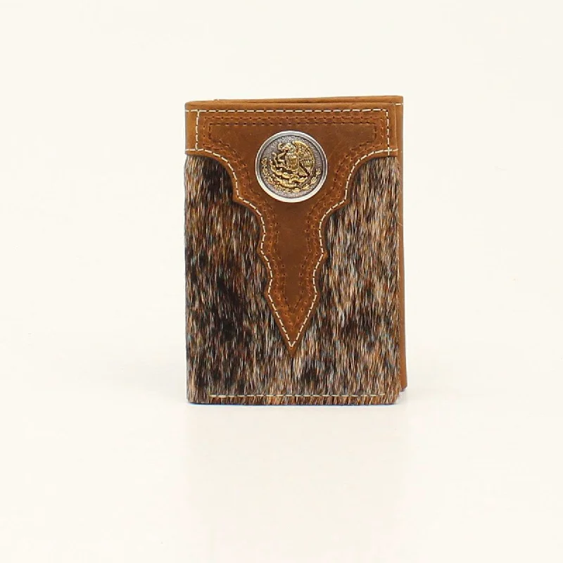 Men's western boots in a rich brown or black leatherAriat Tan Cowhide Tri-Fold Wallet