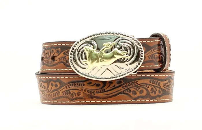 Men's western boots in a rich brown or black leatherNocona Floral Children's Belt