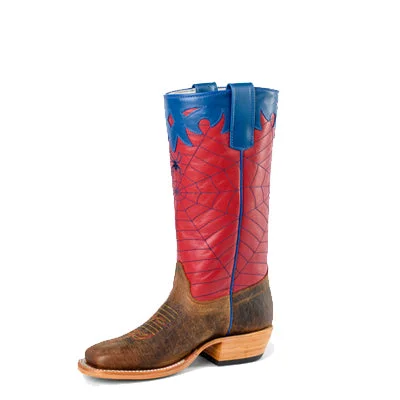 Men's western boots with a suede shaft and a leather soleOlathe Toast Bison Children's Boot