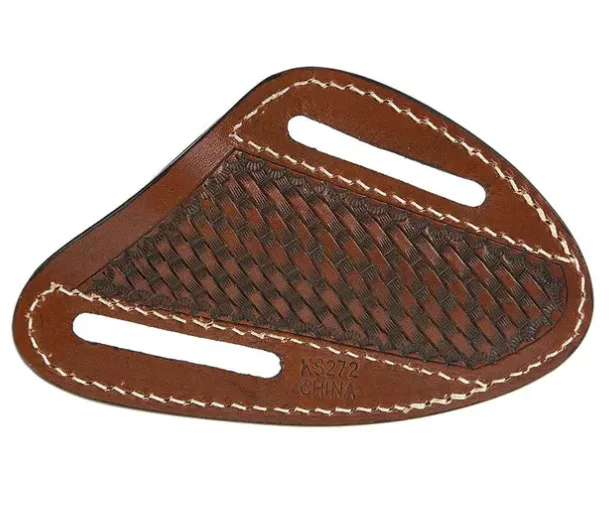 Men's western boots with a traditional western boot silhouette and a polished shineBasket Weave Knife Sheath