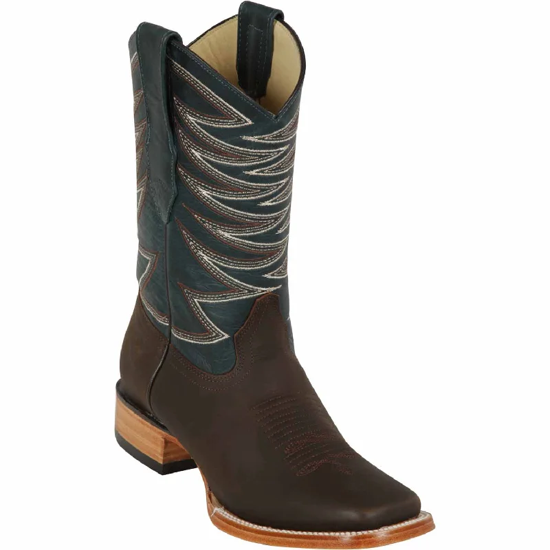 Men's western boots with a leather - wrapped heel and a smooth finishLos Altos Genuine Leather Wide Square Toe Boot 8276207