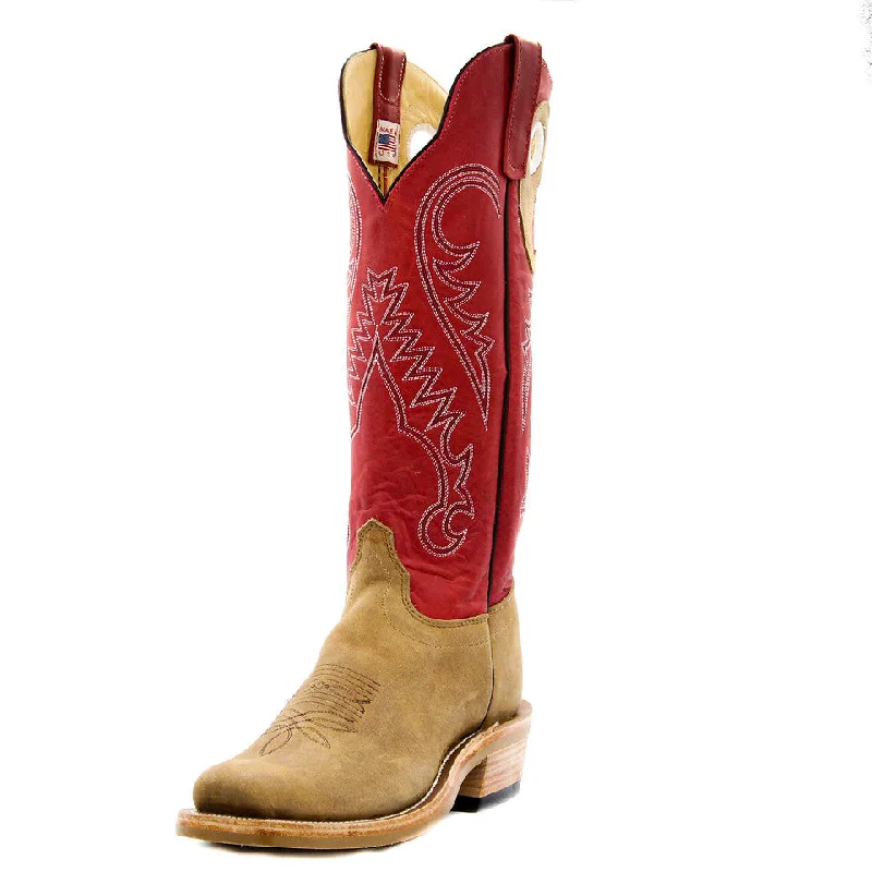 Men's western boots with a leather sole and a heel guardOlathe Exclusive Sand Elk Butt Men's Boot