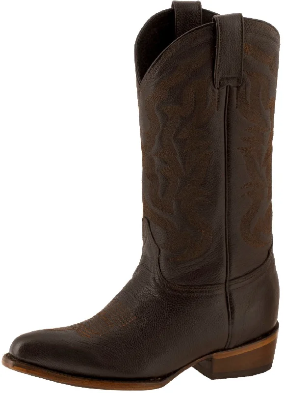 Men's cowboy boots with a leather lining for comfortMens Brown Classic Leather Leather Cowboy Boots - J Toe