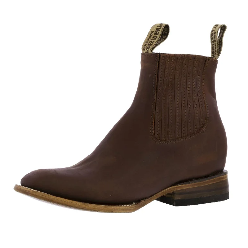 Men's cowboy boots with a heel guardMens Frances Chedron Chelsea Leather Boots - Square Toe