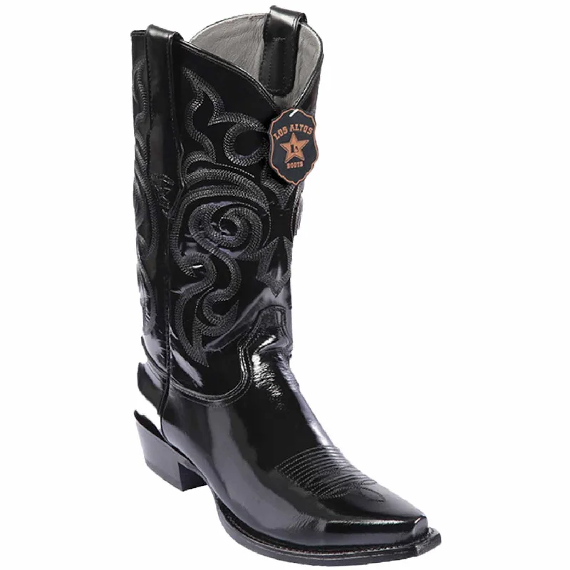 Men's genuine leather western boots with a snake - skin inlayMen's Los Altos Chamaleon Finish Leather Snip Toe Boot 944205