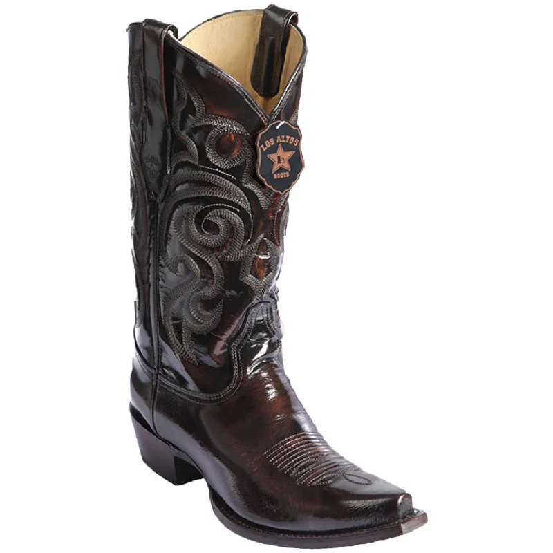 Western - style men's boots with intricate tooling and stitchingMen's Los Altos Chamaleon Finish Leather Snip Toe Boot 944207