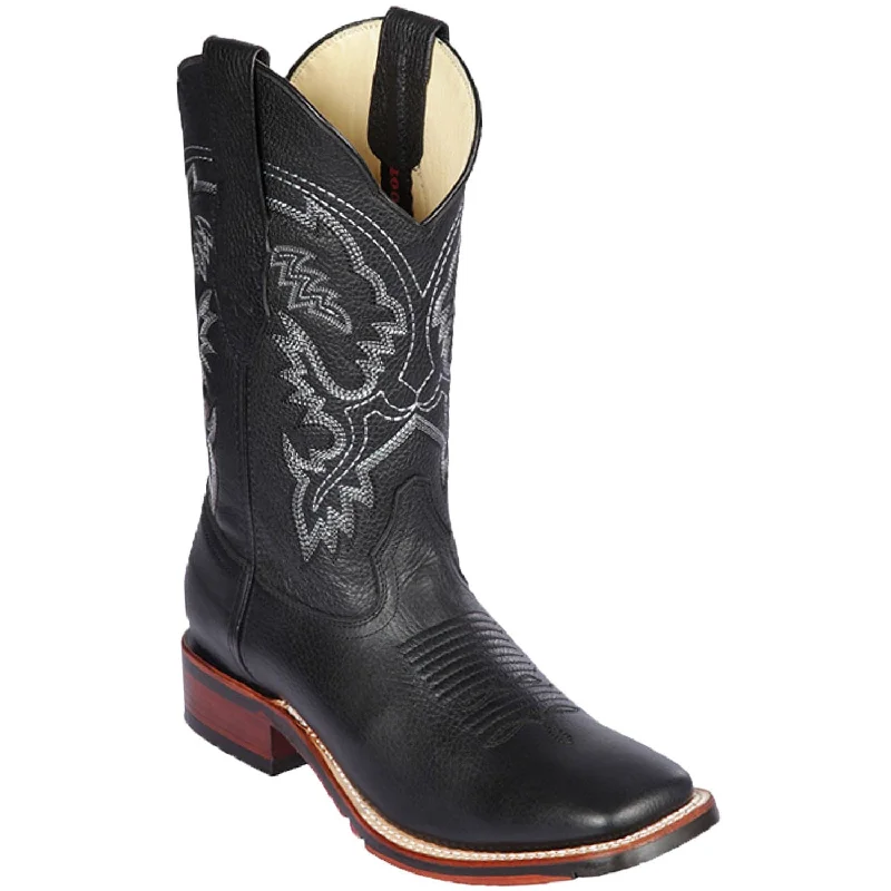 Vintage - style men's western boots with a square toe and spur ledgeMen's Los Altos Genuine Leather Wide Square Toe Boot 8262705