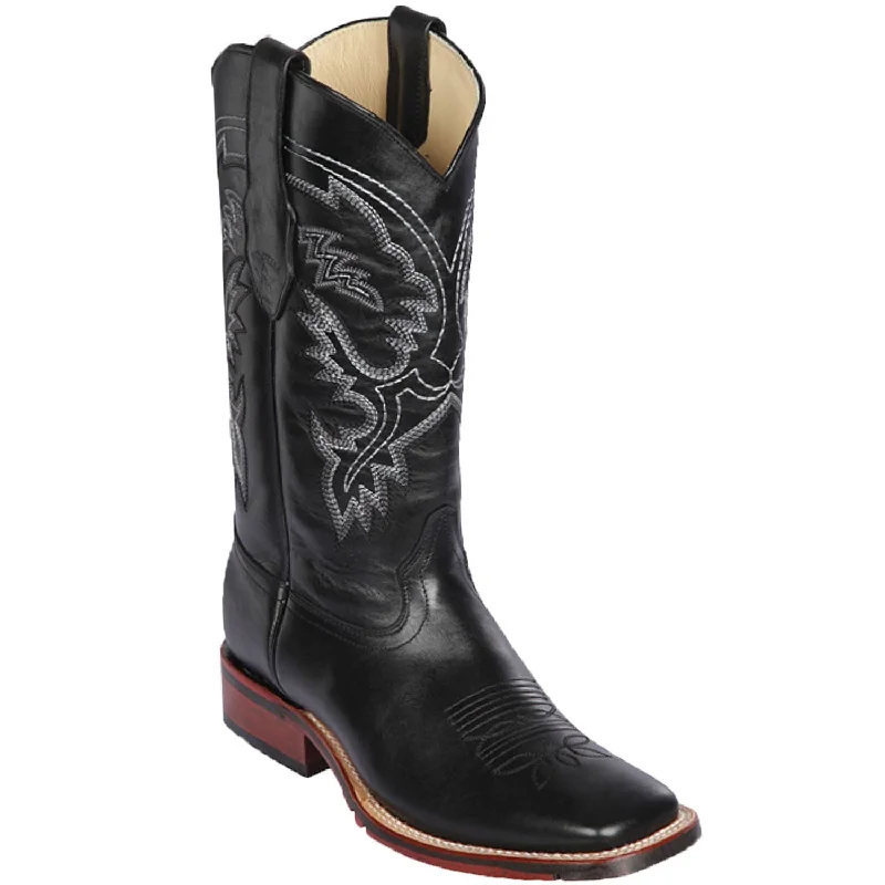 Men's western boots with a tooled leather design on the shaftMen's Los Altos Genuine Leather Wide Square Toe Boot 8263805