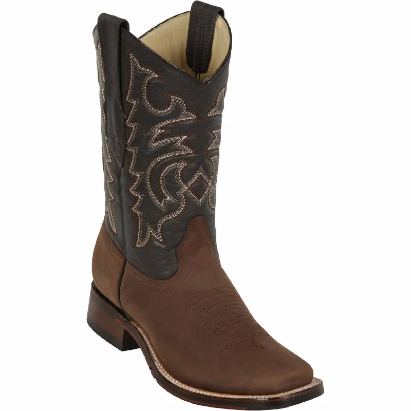 Men's western boots in a rich brown or black leatherMen's Los Altos Genuine Leather Wide Square Toe Boot 8266207