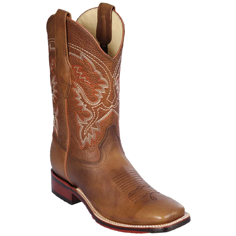 Men's western boots with a high - quality leather upper and a suede liningMen's Los Altos Genuine Leather Wide Square Toe Boot 8269951