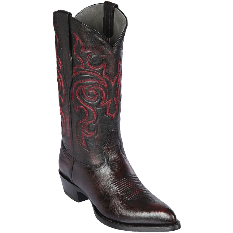 Vintage - style men's western boots with a square toe and spur ledgeMen's Los Altos Goat Skin J Toe Boots 999218