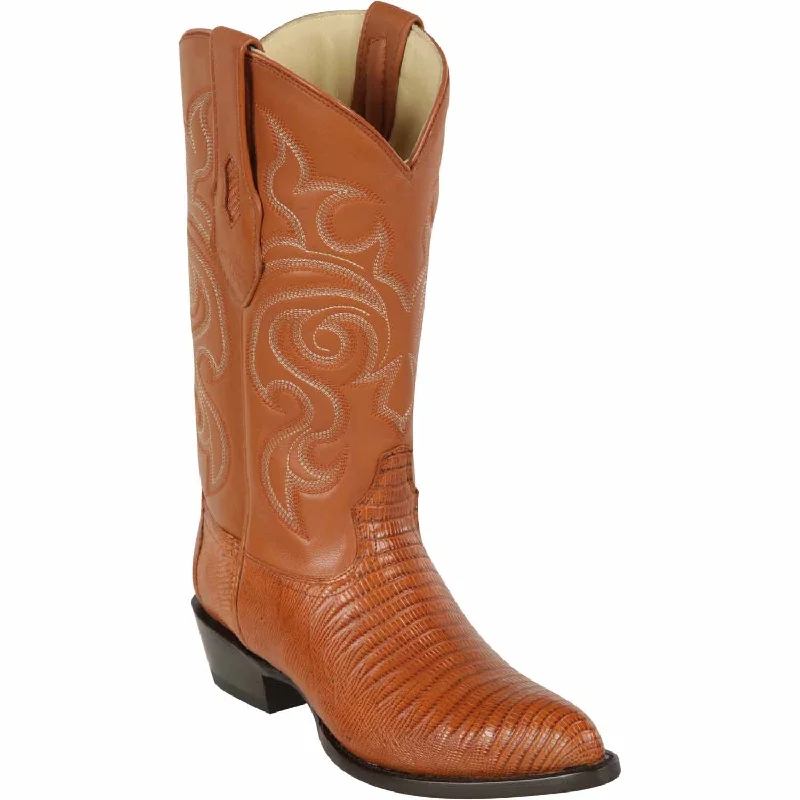 Men's western boots with a tooled leather design on the shaftMen's Los Altos Lizard Skin J-Toe Boot  990751