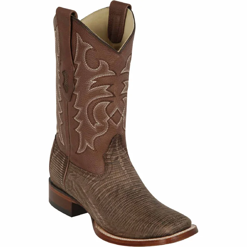 Alligator - embossed men's western boots for a bold statementMen's Los Altos Lizard Skin Wide Square Toe Boot 8220735