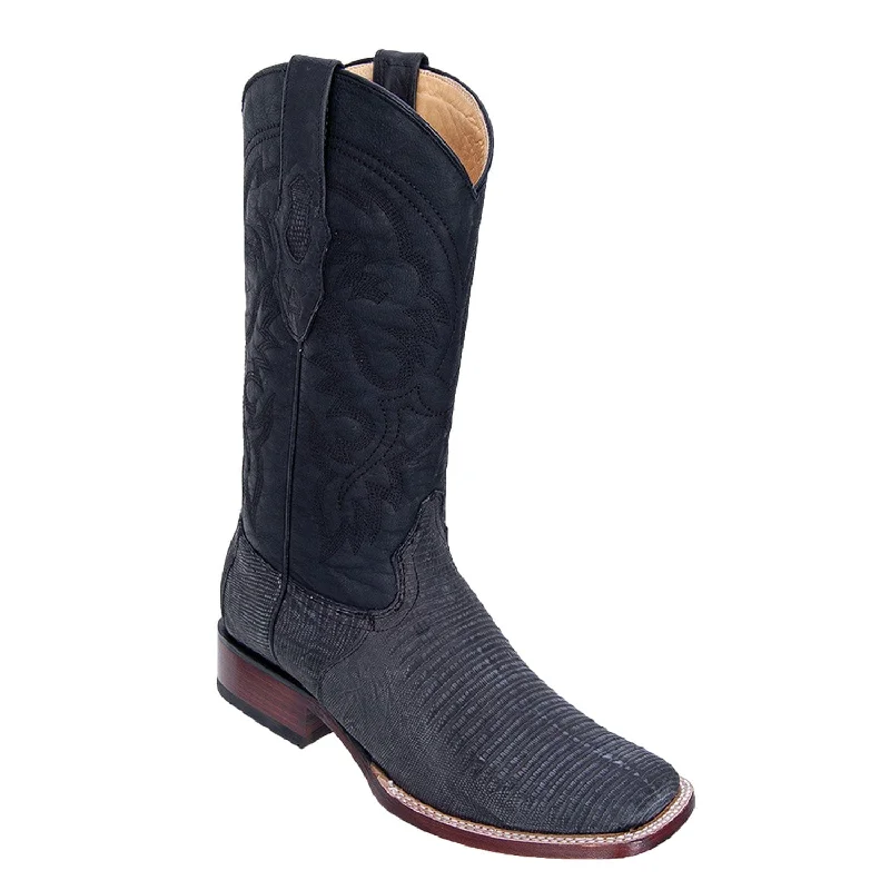 Men's western boots with a traditional western boot silhouette and a polished shineMen's Los Altos Lizard Skin Wide Square Toe Boot 8220774