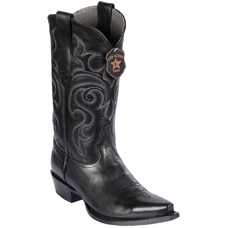 Men's western boots with a silver - toned hardware and accentsMen's Los Altos Pull Up Leather Snip Toe Boot 943805