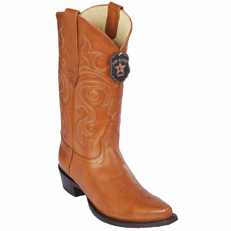 Men's western boots with a scalloped edge and a pull - on strapMen's Los Altos Pull Up Leather Snip Toe Boot 943851