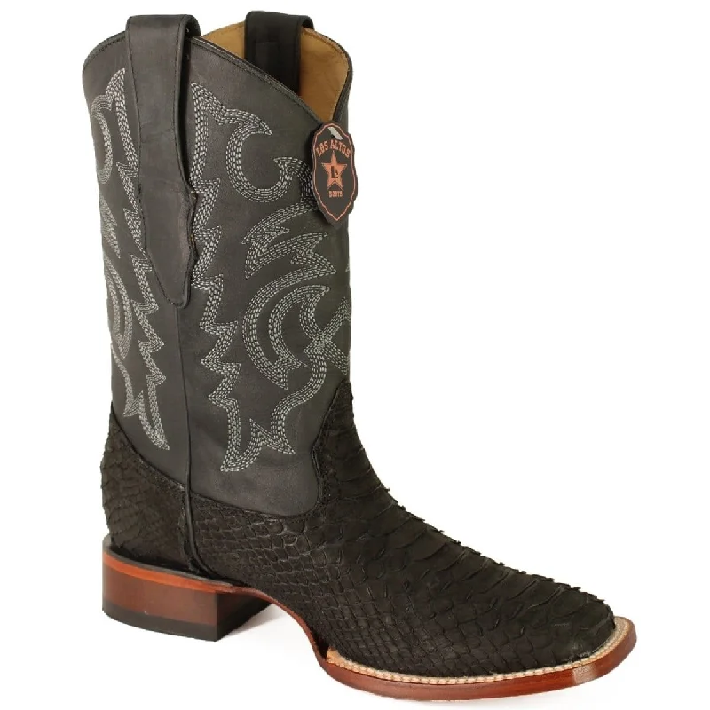 Men's western boots with a silver - toned hardware and accentsMen's Los Altos Python Skin Wide Square Toe Boot 822N5705