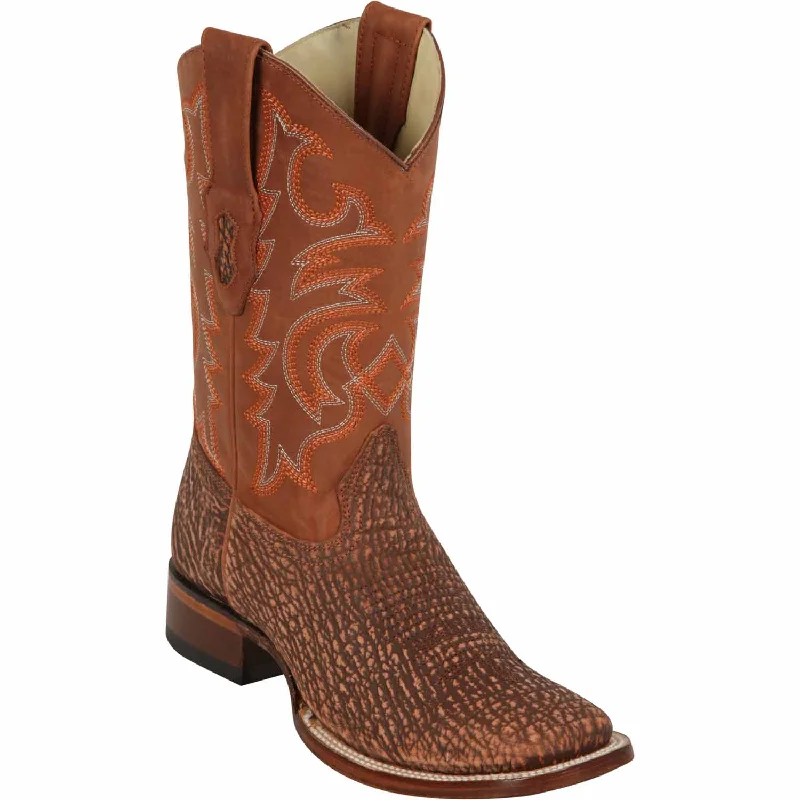 Men's western boots with a decorative inlay on the toe and heelMen's Los Altos Shark Skin Wide Square Toe Boot 8220903