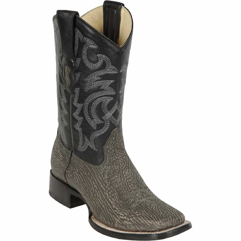 Men's western boots with a rubber sole for traction on various surfacesMen's Los Altos Shark Skin Wide Square Toe Boot 8220909