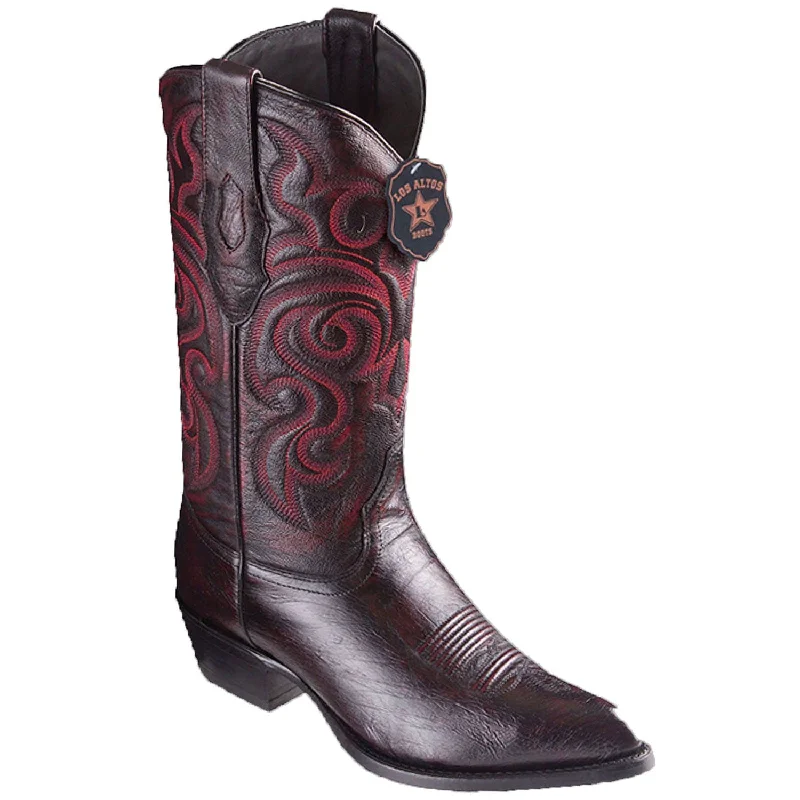 Men's western boots with a high - heeled design and a pointed toeMen's Los Altos Smooth Ostrich J Toe Boot 999718