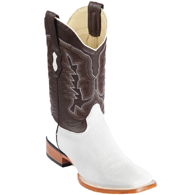 Men's western boots with a distressed leather finish for a rugged lookMen's Los Altos Smooth Ostrich Wide Square Toe Boot 8279728