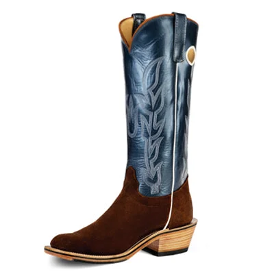 Men's western boots with a concho - studded strap and a pointed toeOlathe Reverse Raiz Wyoming Men's Boot