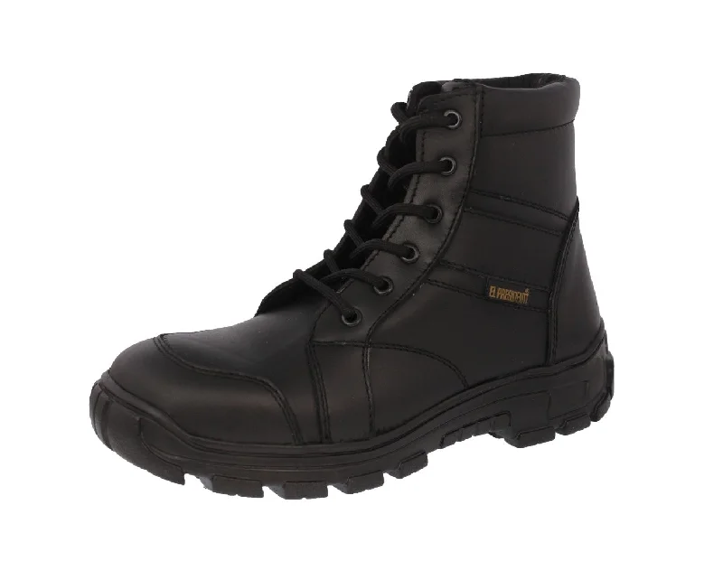 Men's cowboy boots with a leather lining for comfortMens #T500 Black Tactical Work Boots  Leather - Soft Toe