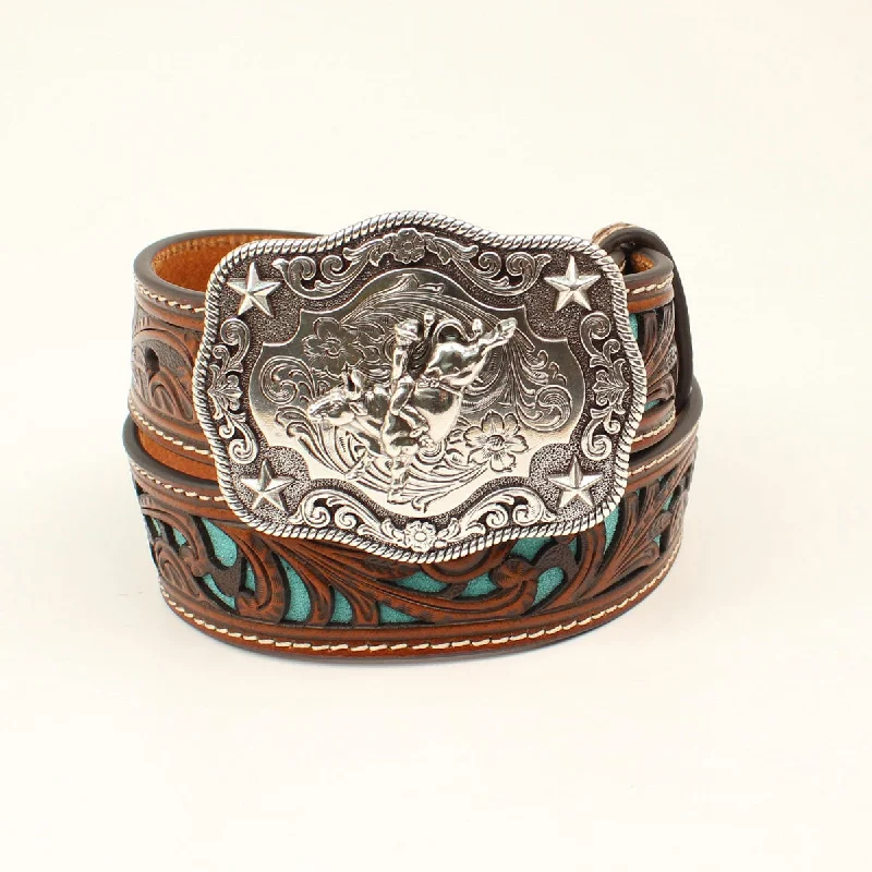 Men's western boots with a leather - wrapped heel and a smooth finishNocona Children's Belt