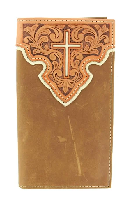 Men's western boots with a high - heeled design and a pointed toeNocona Overlay/Inlay Cross Rodeo Wallet