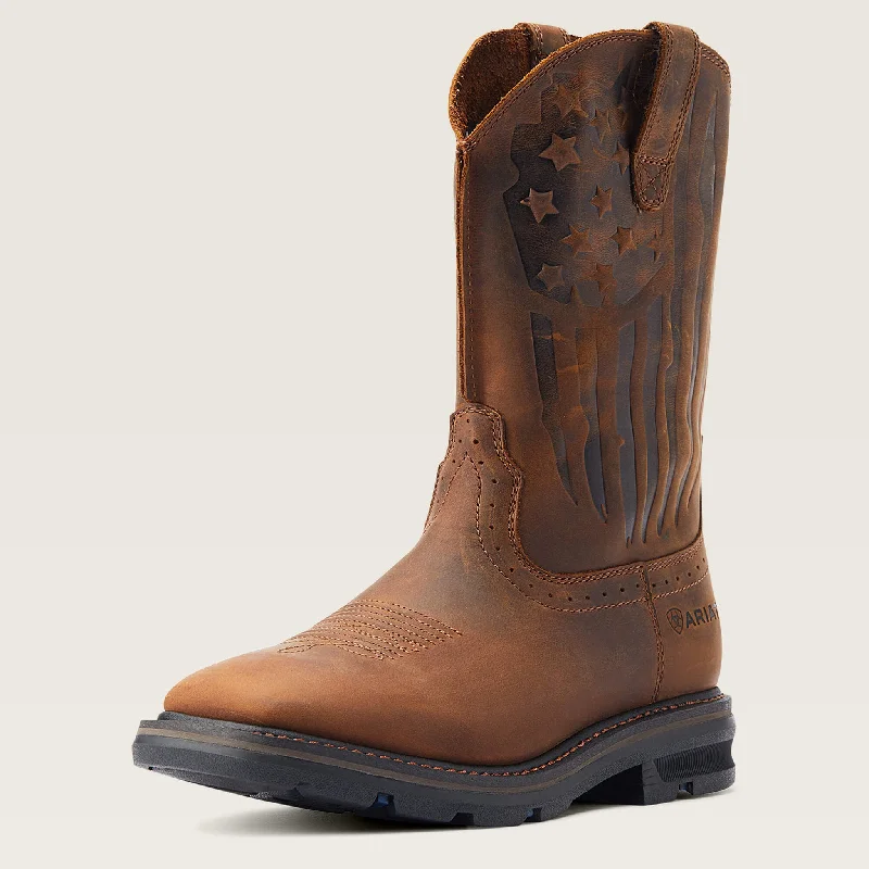 Men's western boots with a distressed leather finish for a rugged lookAriat Men's Sierra Shock Boot