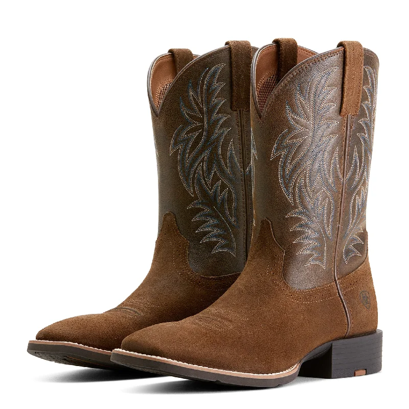 Alligator - embossed men's western boots for a bold statementAriat Men's Sport Wide Square Toe Boots