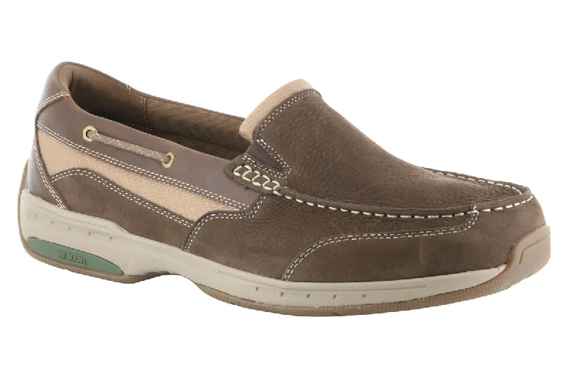 Suede men's casual shoes in earthy tonesDunham Captain Venetian Slip On Boat Shoe Java