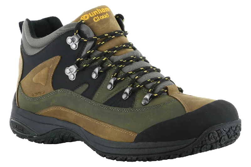 Men's casual shoes with a removable footbed for cleaningDunham Cloud Waterproof Boot Green