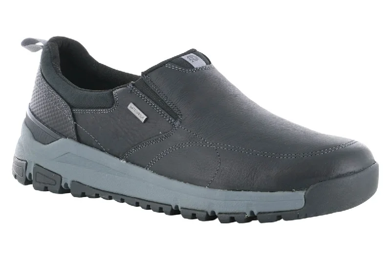 Men's casual shoes with a thick sole for added heightDunham Glastonbury Slip On Black