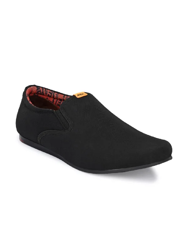 Suede men's casual shoes in earthy tonesHitz Men's Black Leather Slip-On Casual Shoes