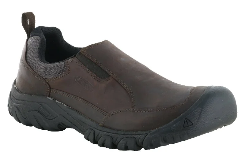 Breathable men's casual shoes for warm weatherKeen Targhee III Slip-On Dark Earth Wide