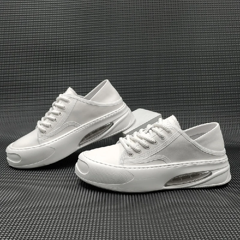 Men's casual sneakers with a mesh upperMen Minimalist Soft Leather Flat Casual Shoes