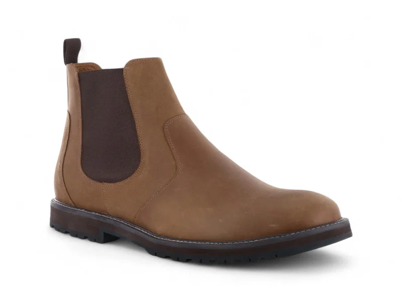 Men's casual shoes with a thick sole for added heightMichael Ellis Woodrow Chelsea Boot Brown