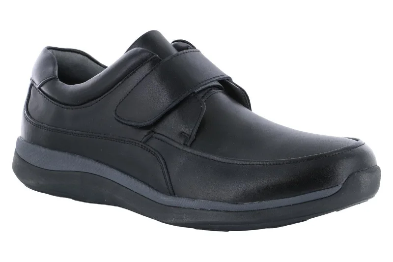 Men's casual shoes with a stretchy side panelPropet Parker Velcro Shoe Black