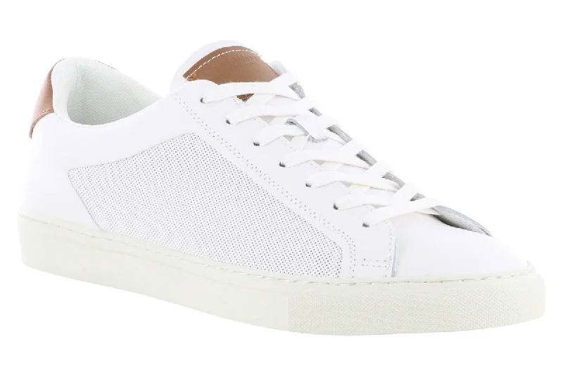 Men's casual shoes with a thick sole for added heightSteve Madden Finneas White Leather Sneaker